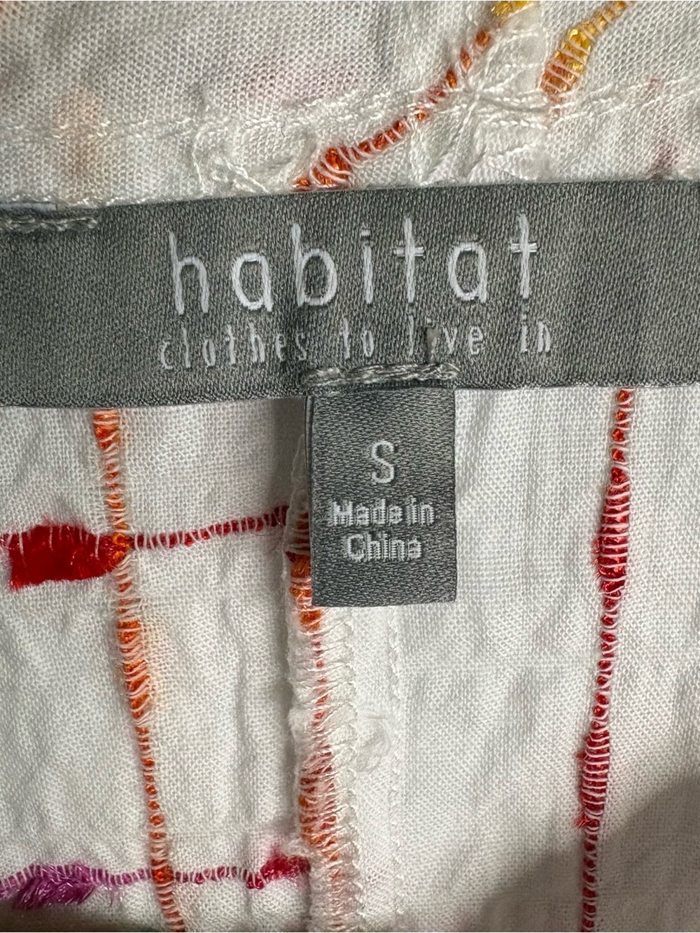 Habitat NWT Sz S Texture Striped Woven Lagenlook Pullover Pocket Tunic Art2wear - Picture 8 of 12